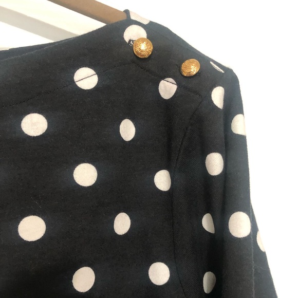 Lauren Ralph Lauren Polka-Dot Bell-Sleeve Cotton Top  size 2X - Picture 4 of 9
